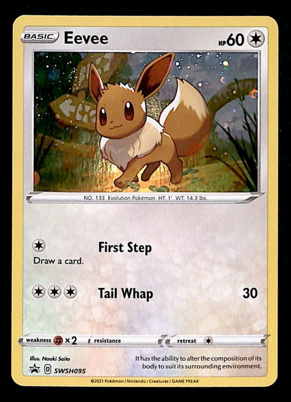 Eevee Cosmos Holo Black Star Promo SWSH095, NM Pokemon Card