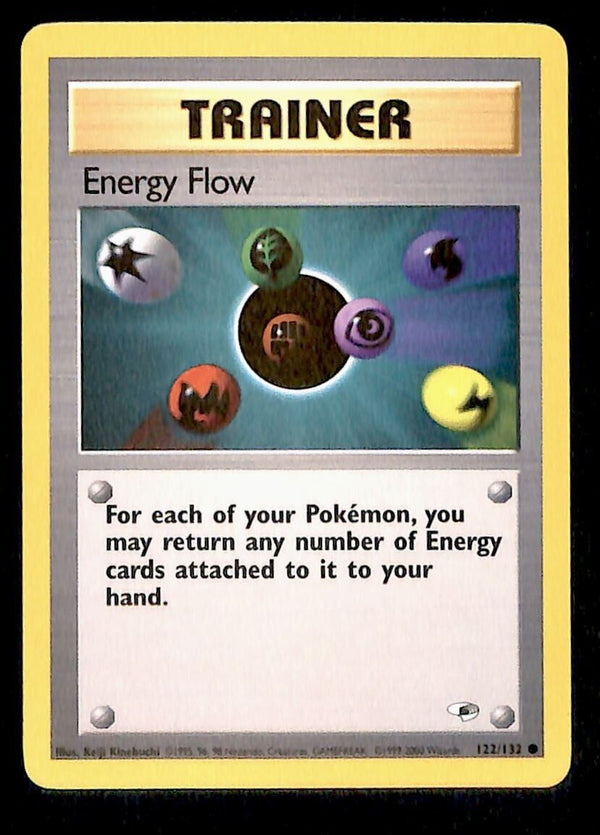 Energy Flow Gym Heroes EX, 122/132 Pokemon Card.