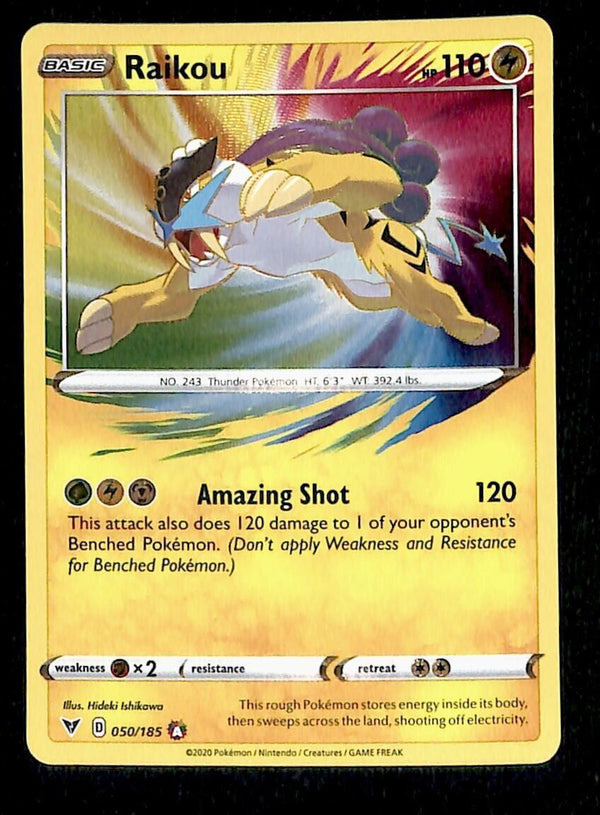 Raikou Amazing Rare Vivid Voltage 050/185, NM Pokemon Card