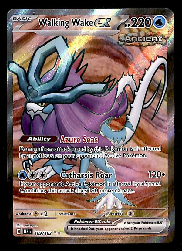 Walking Wake Ex Full Art Temporal Forces 189/162, NM Pokemon Card