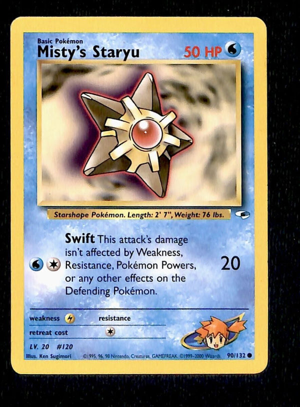 Misty's Staryu Gym Heroes EX,  90/132 Pokemon Card.