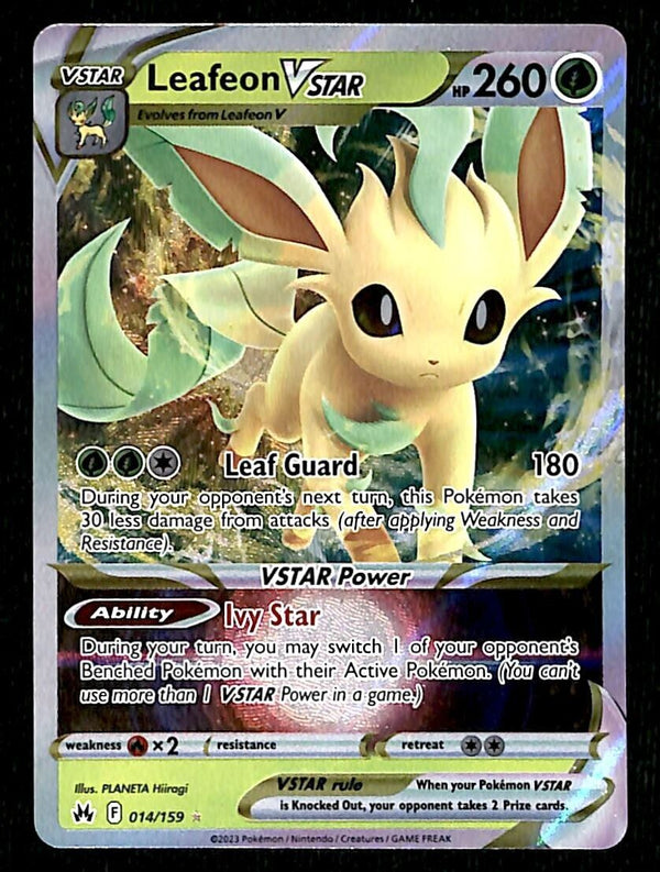 Leafeon Vstar Crown Zenith 014/159, NM Pokemon Card Leafeon Vstar Crown Zenith 014/159, NM Pokemon Card