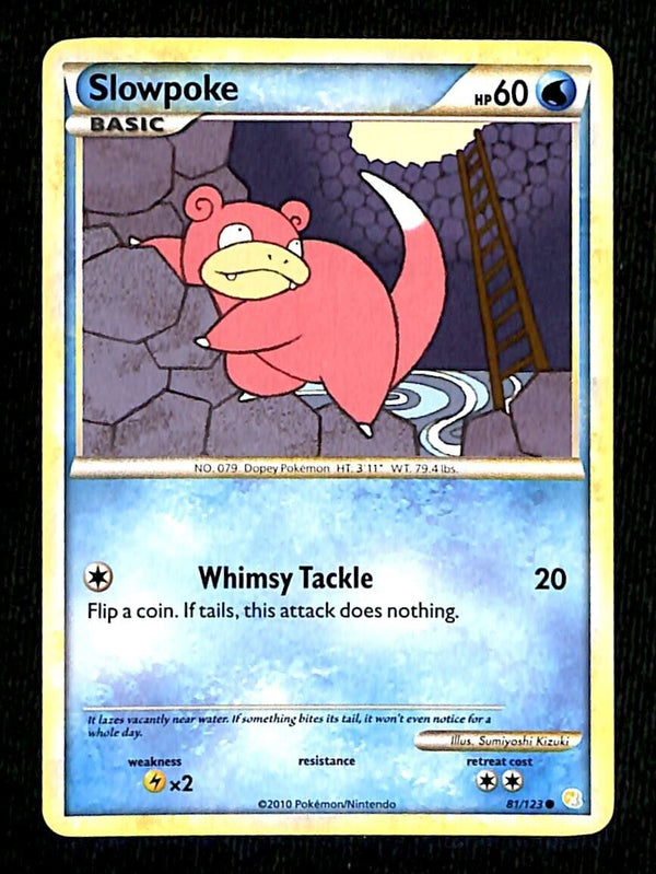 Slowpoke Heartgold & Soulsilver NM, 81/123 Pokemon Card