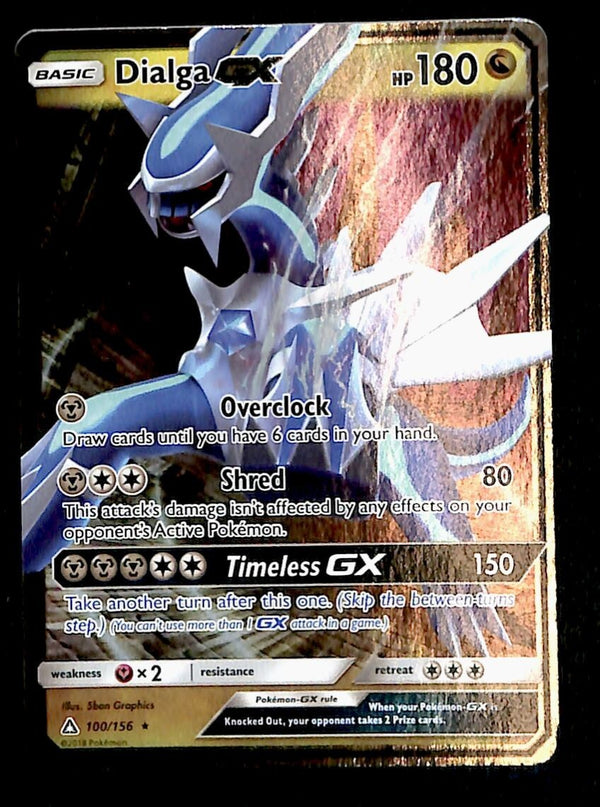 Dialga GX Ultra Rare Ultra Prism Base 100/156, NM Pokemon Card