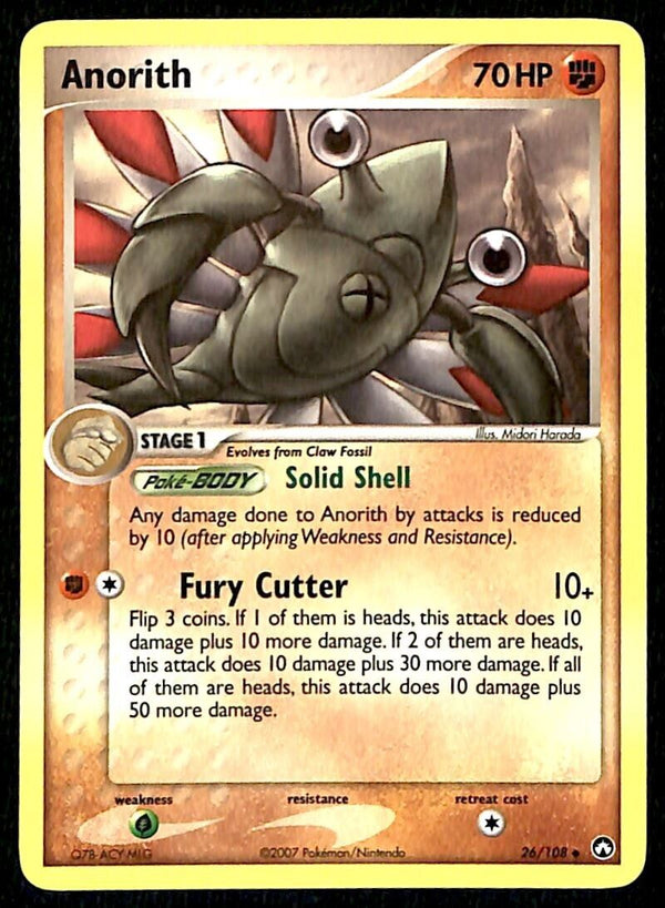 Anorith Power Keepers NM, 26/108 Pokemon Card Anorith Power Keepers NM, 26/108 Pokemon Card