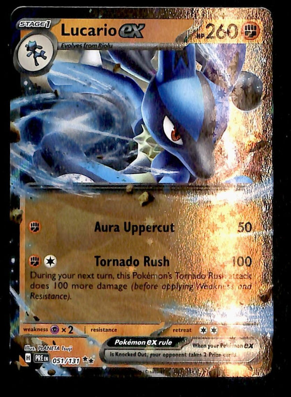 Lucario ex Prismatic Evoloutions 051/131, NM Pokemon Card