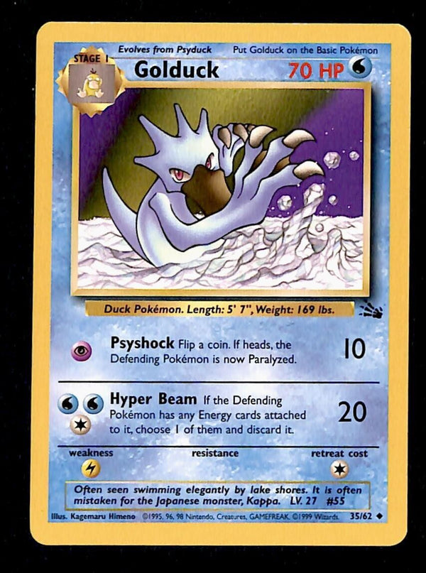 Golduck Fossil EX 35/62 Pokemon Card