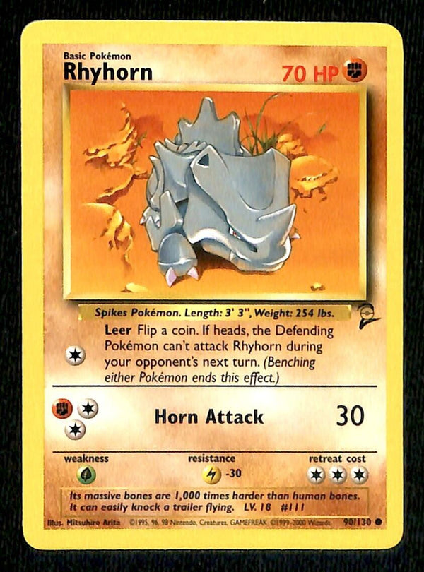 Rhyhorn Base Set 2 NM, 90/130 Pokemon Card