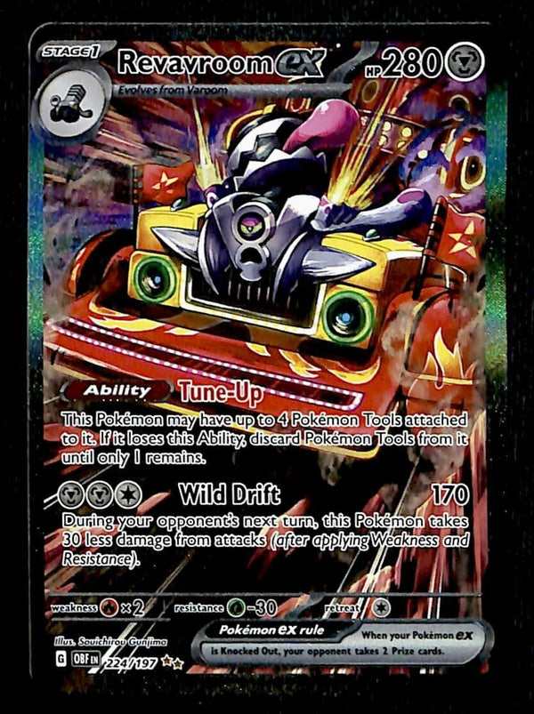Revavroom EX Illustration Rare Obsidian Flames 224/197, NM Pokemon Car Revavroom EX Illustration Rare Obsidian Flames 224/197, NM Pokemon Car