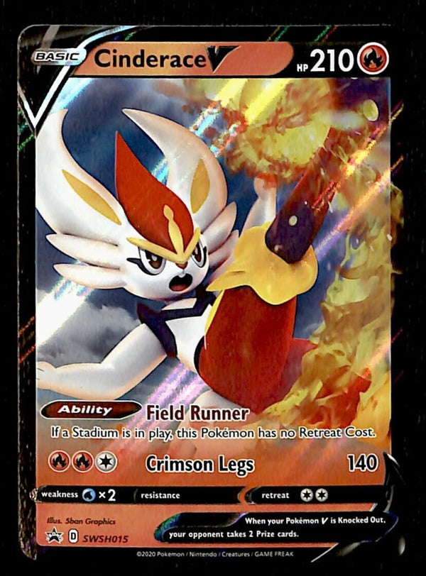 Cinderace V Black Star Promo SWSH 015, NM Pokemon Card Cinderace V Black Star Promo SWSH 015, NM Pokemon Card