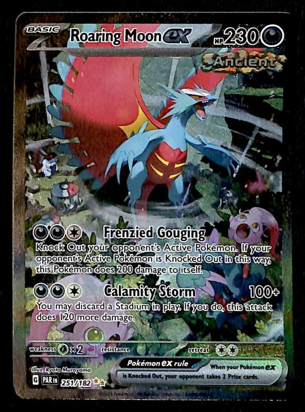 Roaring Moon ex Ultra Rare Paradox Rift 251/182, NM Pokemon Card Roaring Moon ex Ultra Rare Paradox Rift 251/182, NM Pokemon Card