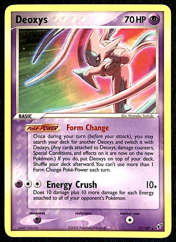 Deoxys EX Deoxy NM, 17/107 Pokemon Card Deoxys EX Deoxy NM, 17/107 Pokemon Card
