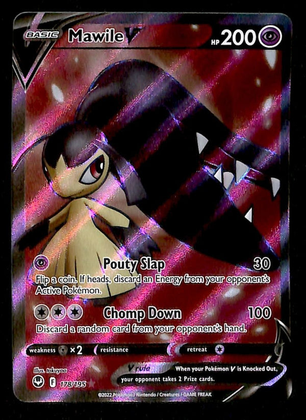 Mawile V Full Art Silver Tempest 178/195, NM Pokemon Card