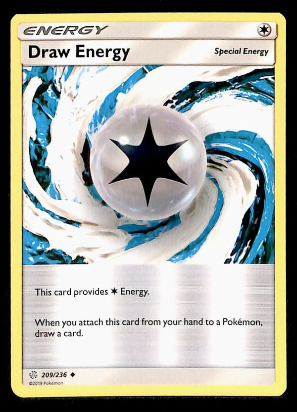 Draw Energy Trainer Common Unified Minds 209/236, NM Pokemon Card