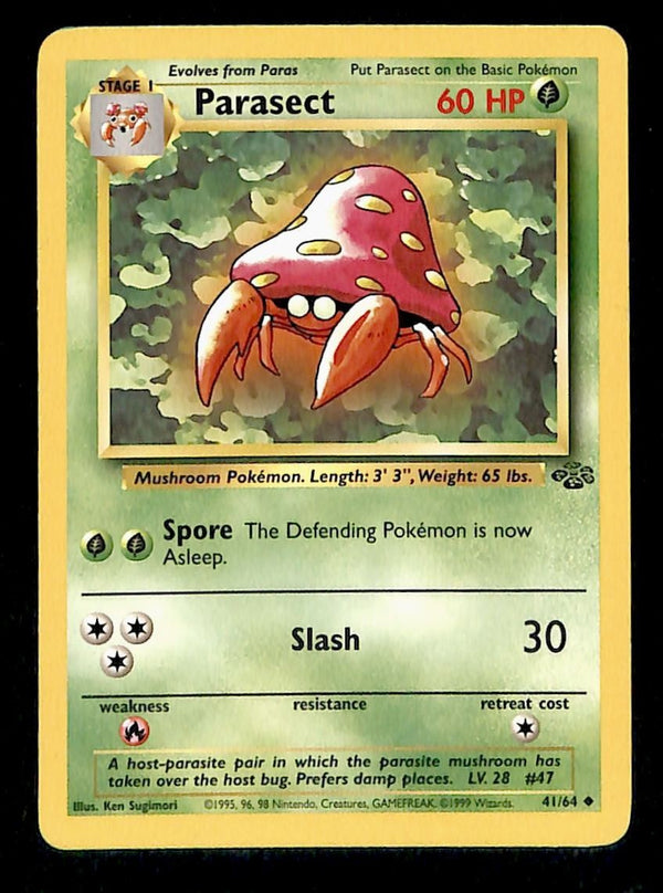 Parasect Jungle LP, 41/64 Pokemon Card