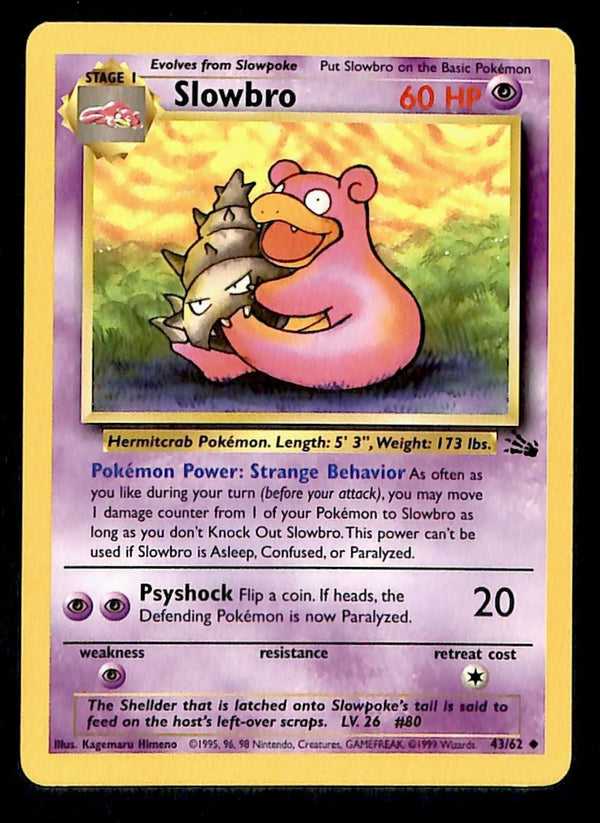 Slowbro Fossil NM, 43/62 Pokemon Card