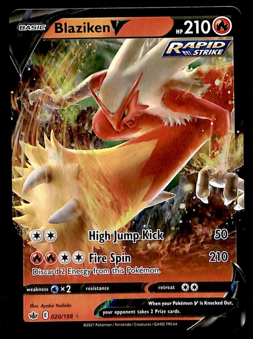 Blaziken V Ultra Rare V Chilling Reign 020/264, NM Pokemon Card