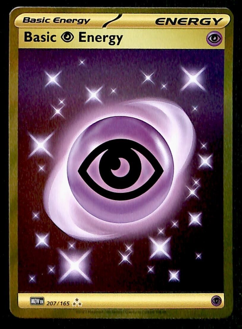 Psychic Energy Gold Card Ultra Rare Scarlet & Violet 151 207/165 NM Pokemon Card