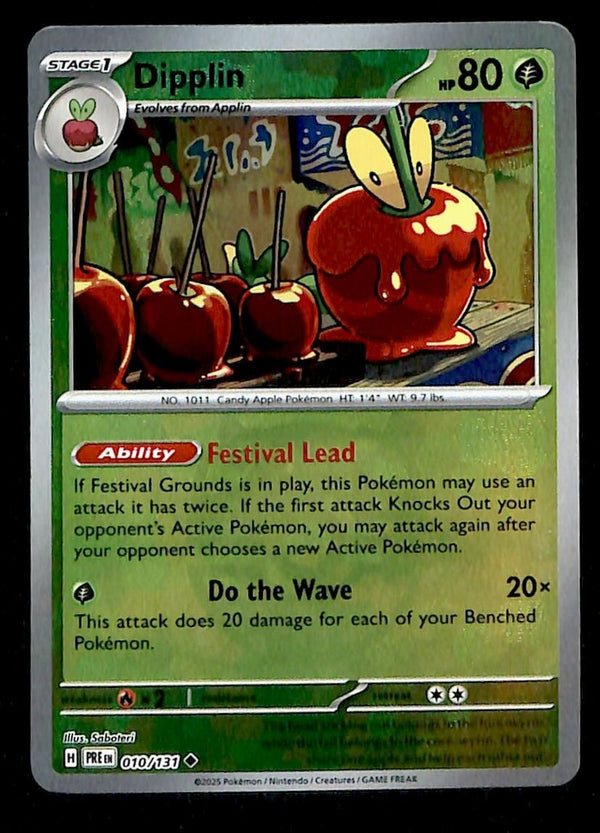 Dipplin Master Ball Reverse Prismatic Evoloutions 010/131, NM Pokemon Card
