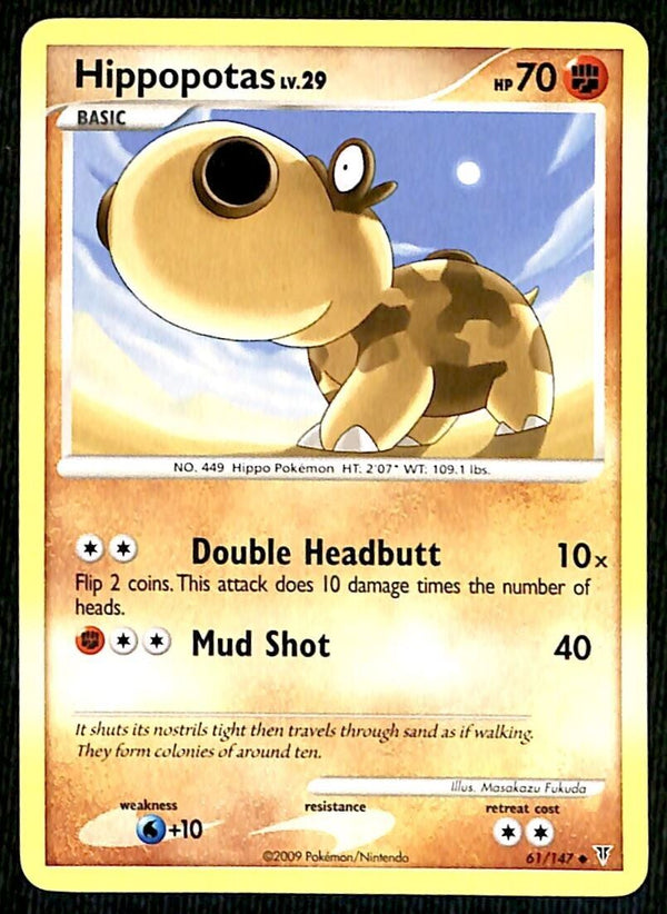 Hippopotas Supreme Victors NM, 61/147 Pokemon Card