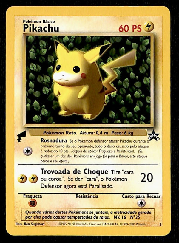 Pikachu World Collection Portuguese Black Star Promo 1, LP Pokemon Card