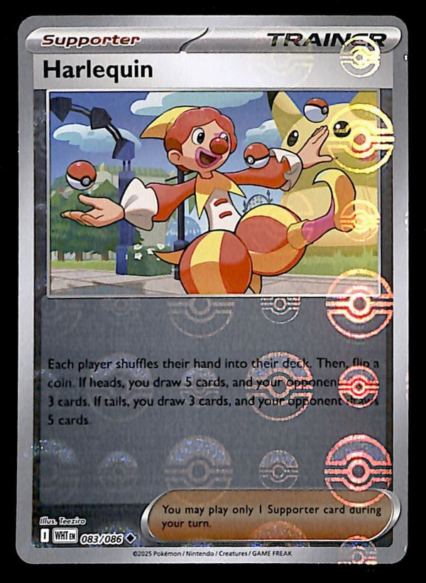 Harlequin Pokeball White Flare 083/086, NM Pokemon Card