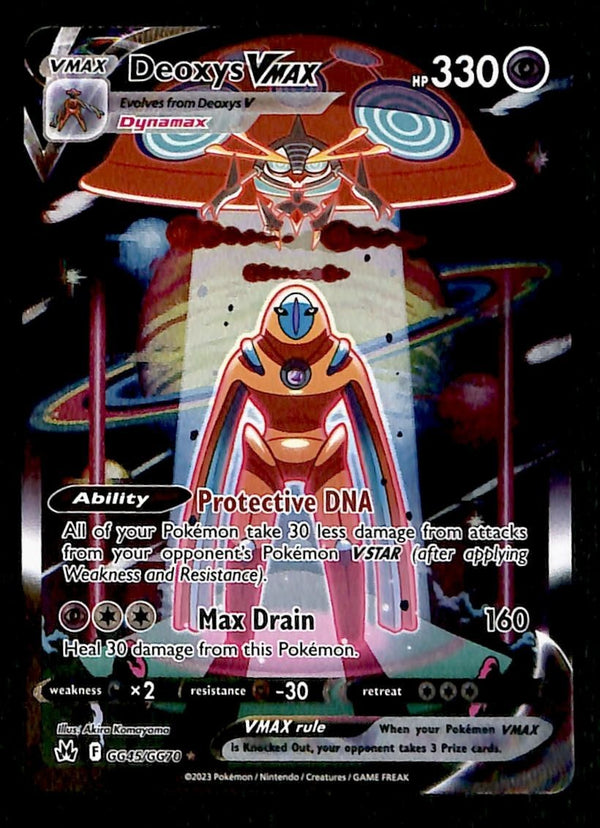 Deoxys Vmax Galarian Gallery Crown Zenith GG45/GG70, NM Pokemon Card