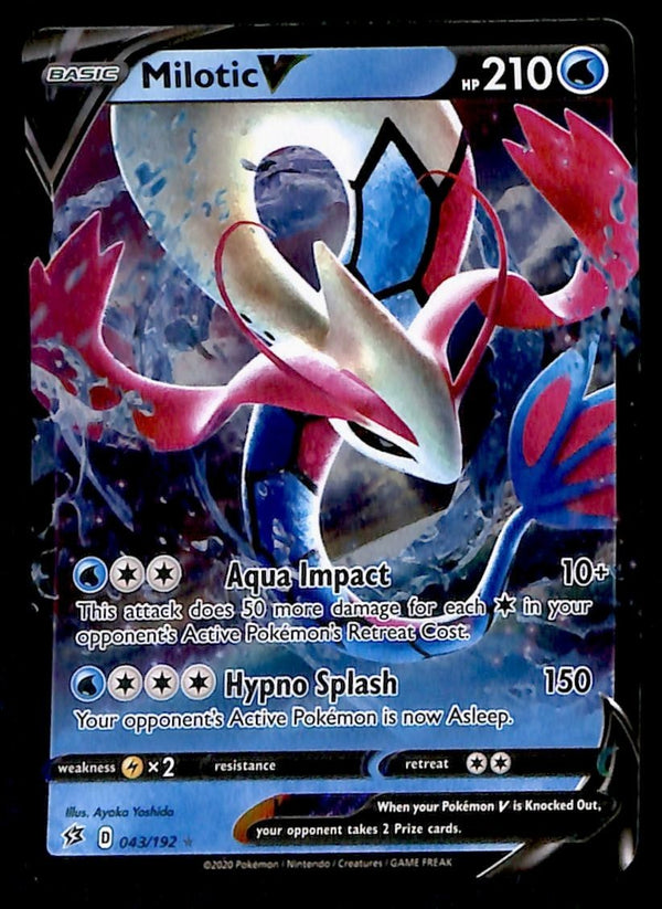 Milotic V Ultra Rare 043/192 Rebel Clash, NM Pokemon Card