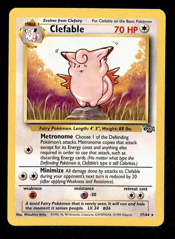 Clefable Jungle NM, 17/64 Pokemon Card