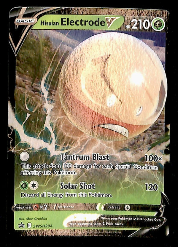 Hisuian Electrode V Black Star Promo SWSH294, NM Pokemon Card