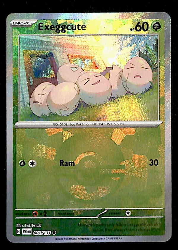 Exeggcute Pokeball Prismatic Evoloutions 001/131, NM Pokemon Card