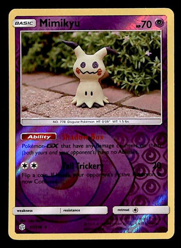 Mimikyu Reverse Holo 97/236 Cosmic Eclipse, NM Pokemon Card