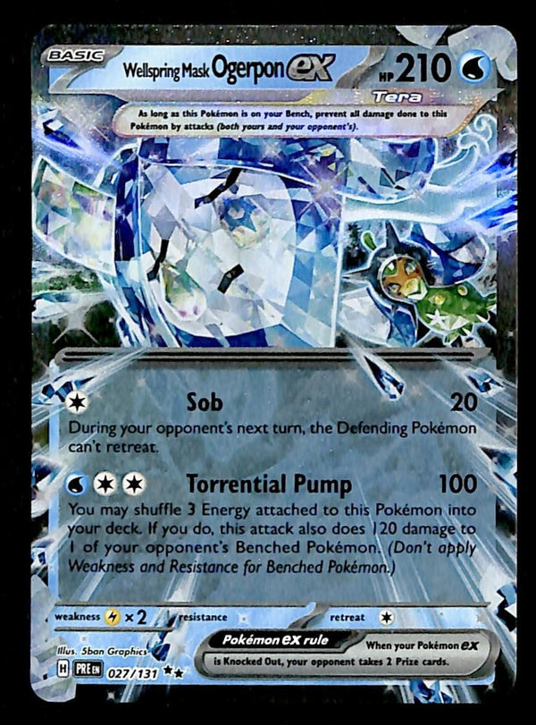 Ogerpon EX Ultra Rare Prismatic Evoloutions 027/131, NM Pokemon Card
