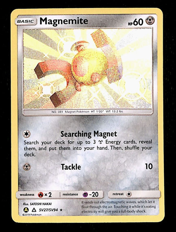 Magnemite Shiny Vault Hidden Fates SV27/SV94, NM Pokemon Card