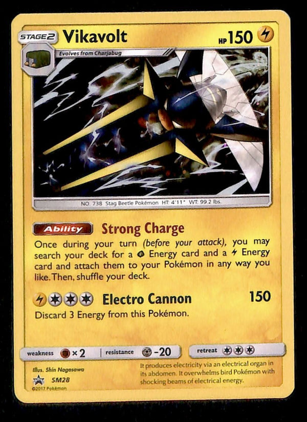 Vikavolt Cosmos Holo Black Star Promo SM28, NM Pokemon Card