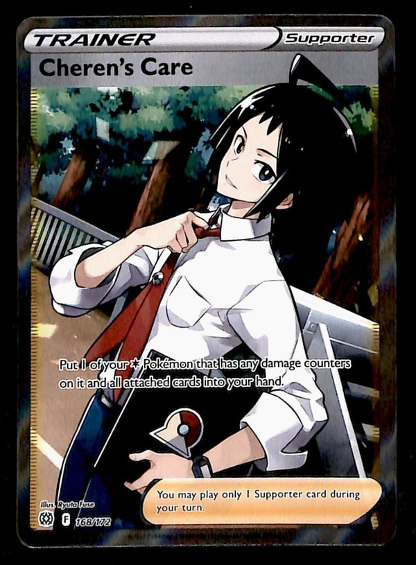Cheren's Care Full Art Trainer Brilliant Stars 168/172 ,NM Pokemon Card