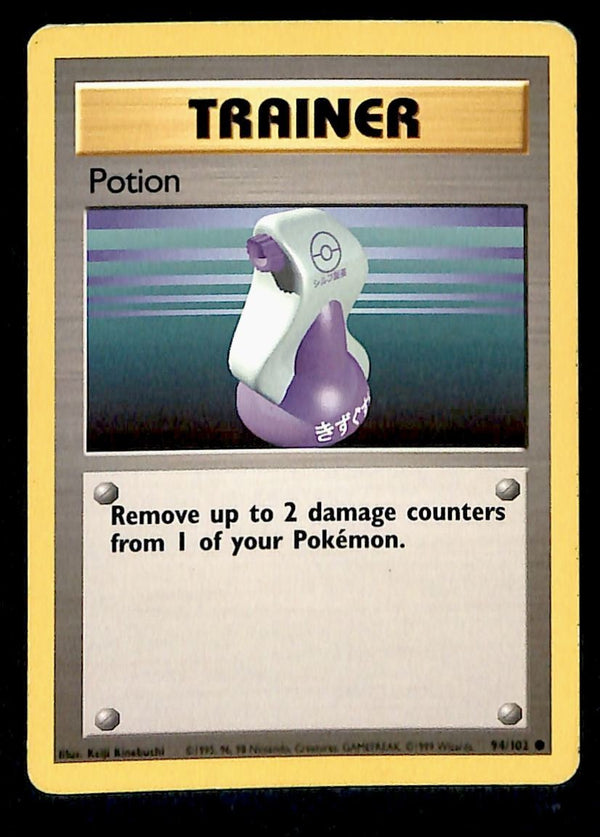 Potion Base Set 1999 Unlimited LP, 94/102 Pokemon Card.