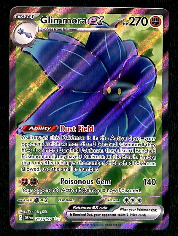 Glimmora ex Obsidian Flames 213/197, NM Pokemon Card Glimmora ex Obsidian Flames 213/197, NM Pokemon Card