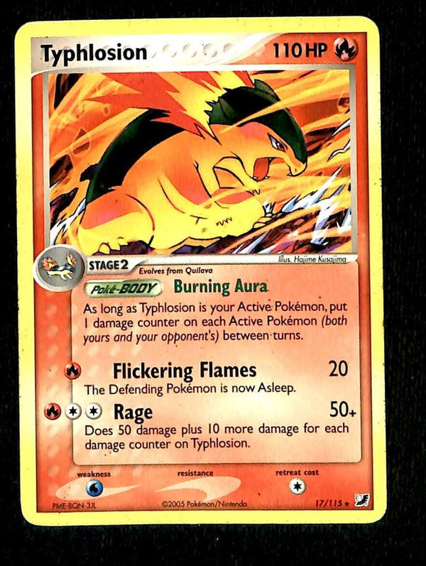 Typhlosion Unseen Forces VG, 17/115 Pokemon Card