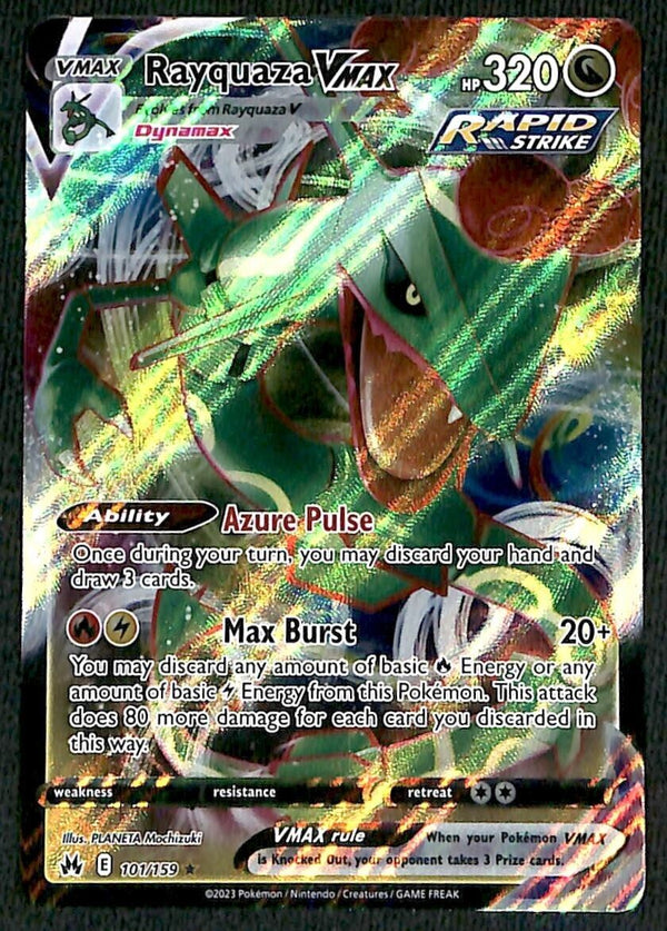 Rayquaza Vmax Ultra Rare Crown Zenith 101/159, NM Pokemon Card Rayquaza Vmax Ultra Rare Crown Zenith 101/159, NM Pokemon Card