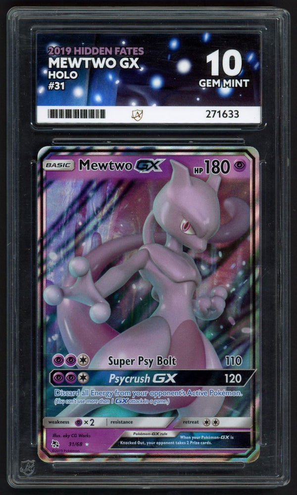 Mewtwo GX Hidden Fates 31/68 , ACE 10 Pokémon Card