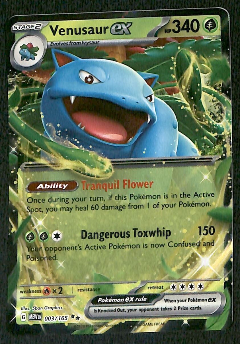 Venusaur ex Scarlet & Violet 151 003/165, NM Pokemon Card