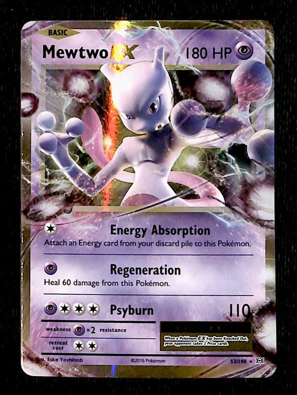 Mewtwo EX Evolutions 52/108, EX Pokemon Card