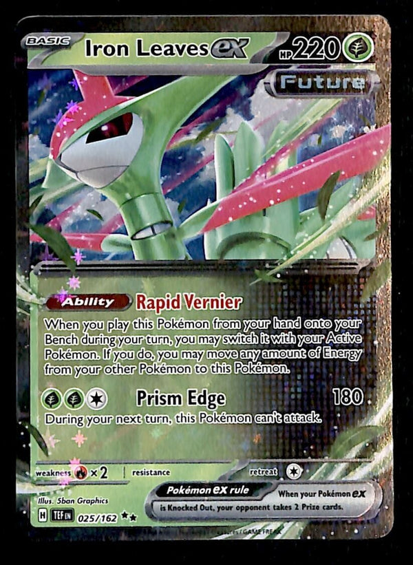 Iron Leaves ex Ultra Rare Temporal Forces 025/162, NM Pokemon Card Iron Leaves ex Ultra Rare Temporal Forces 025/162, NM Pokemon Card