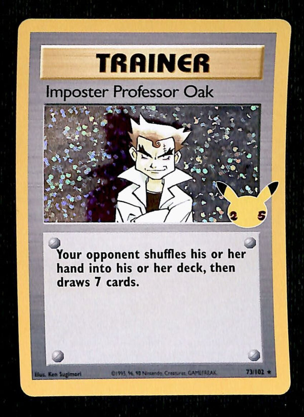 Imposter Professor Oak Celebrations 25th Anniversary 73/102, NM Pokemon Card