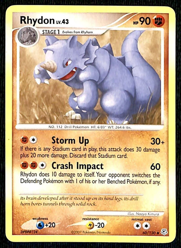 Rhydon Diamond & Pearl NM, 60/130 Pokemon Card