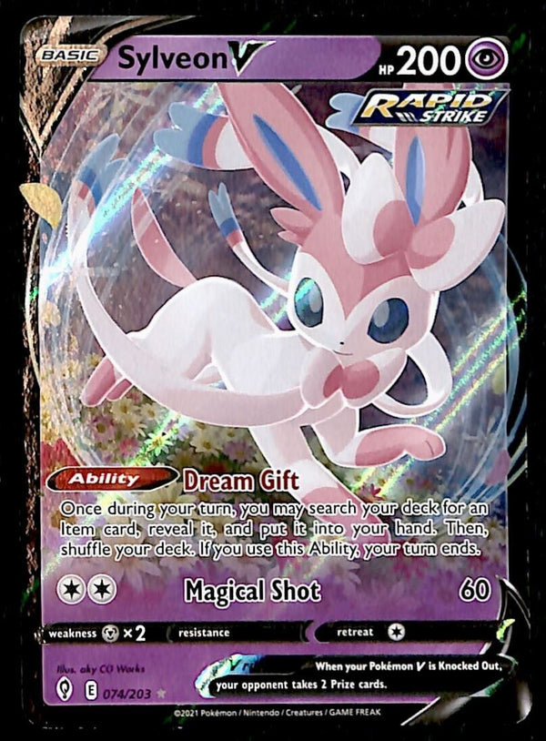 Sylveon V Ultra Rare Evolving Skies 074/203, NM Pokemon Card