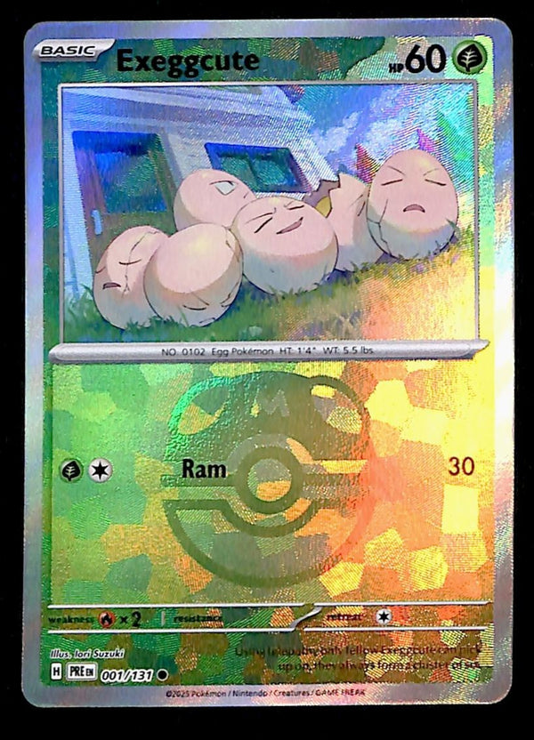 Exeggcute Master Ball Prismatic Evolutions 001/131, NM Pokemon Card