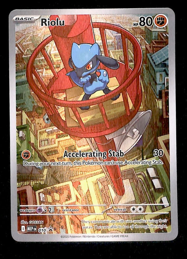 Riolu Full Art Promo Mega Evolution MEP 010, NM Pokemon Card