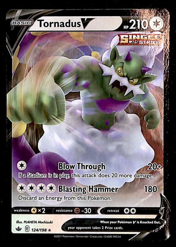 Tornadus V Ultra Rare Chilling Reign 099/198, NM Pokemon Card